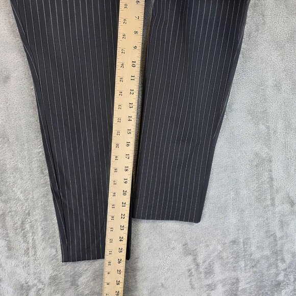 Old Navy Pants Womens Size 10 Gray Pinstripe High Rise Pixie Skinny Ankle Dress - Picture 4 of 12